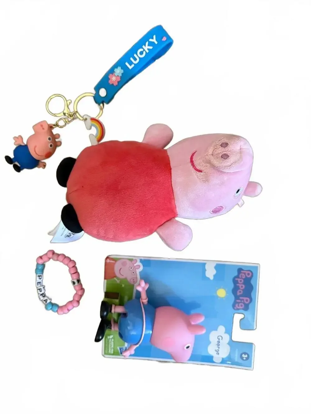 Peppa Pig bundle of 4 keychain plushie George dolls figures
